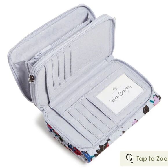 Vera Bradley RFID 3 in 1 Vineyard Floral Ultralight Quilted Cotton Crossbody Bag - Picture 3 of 17